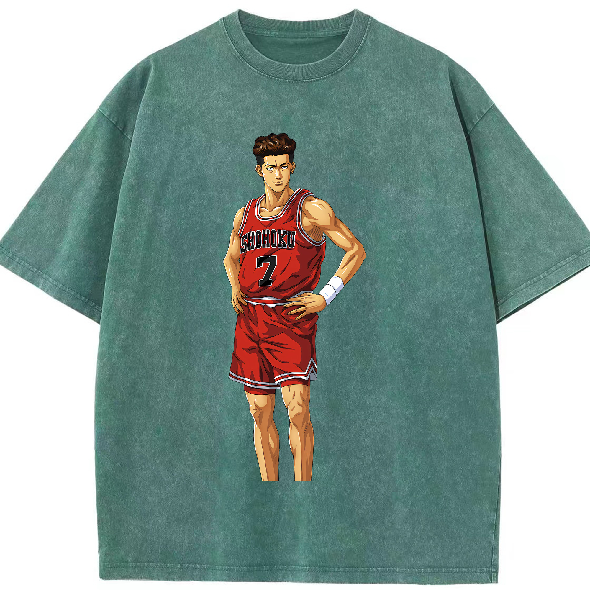 （画像用） SLAM DUNK／スラムダンク 綿100% ヴィンテージ風 半袖Tシャツ（フロントプリント）